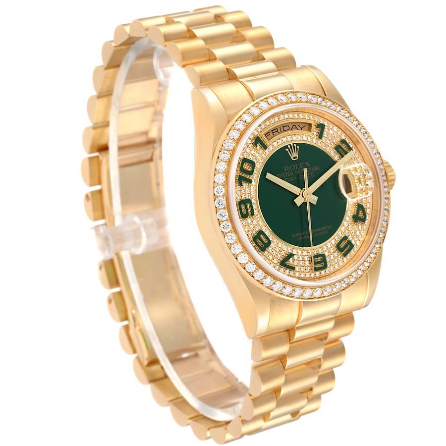 rolex day date gold grünes zifferblatt