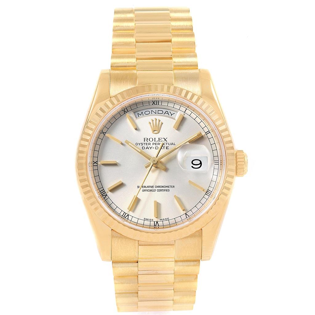 Rolex President Day-Date Yellow Gold Men's Watch 118238 Box Papers For Sale 1