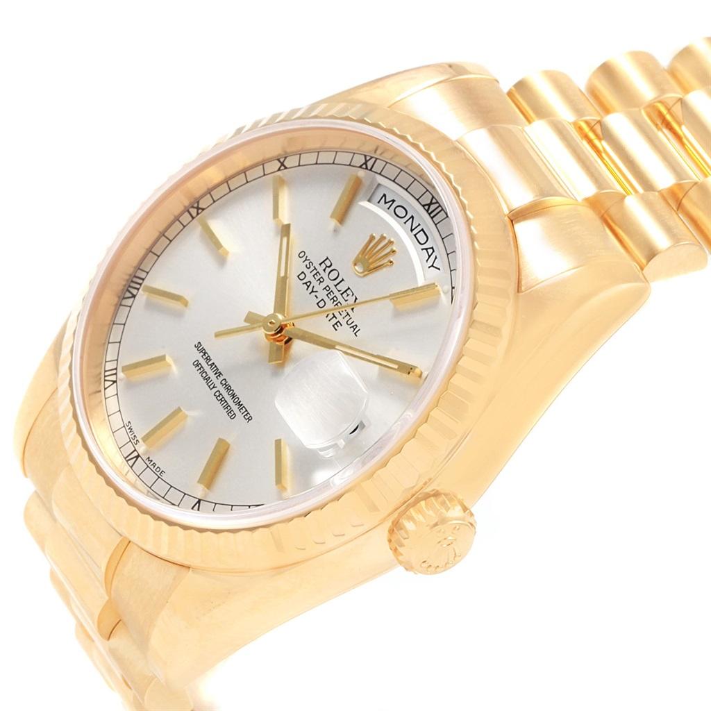 Rolex President Day-Date Yellow Gold Men's Watch 118238 Box Papers For Sale 3