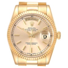 Rolex President Day Date Yellow Gold Men's Watch 118238