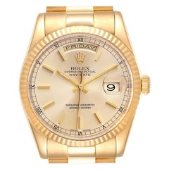 Rolex President Day Date Yellow Gold Mens Watch 118238