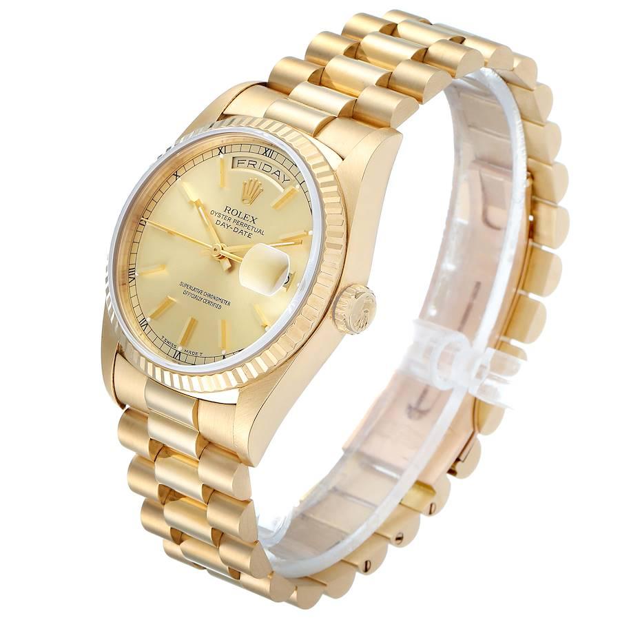 Rolex President Day Date Yellow Gold Men's Watch 18238 Box For Sale 1