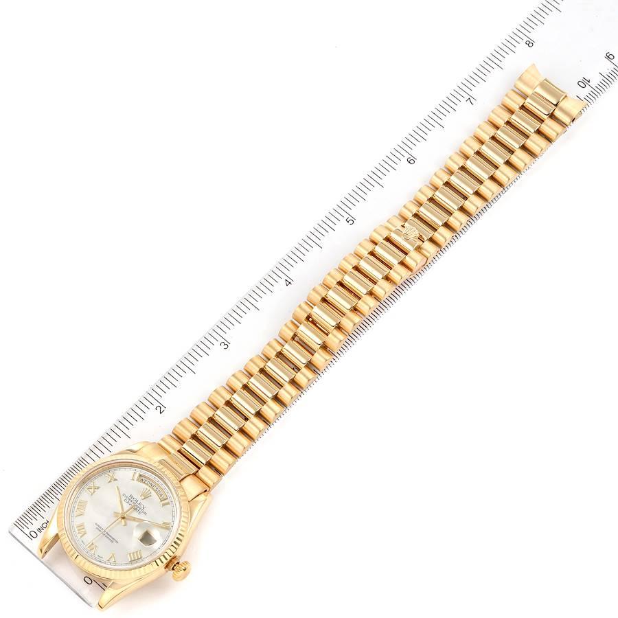 Rolex President Day Date Yellow Gold MOP Dial Mens Watch 118238 Box Papers For Sale 7