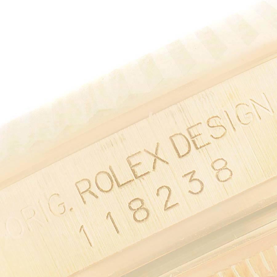 Rolex President Day Date Yellow Gold MOP Dial Mens Watch 118238 Box Papers For Sale 3