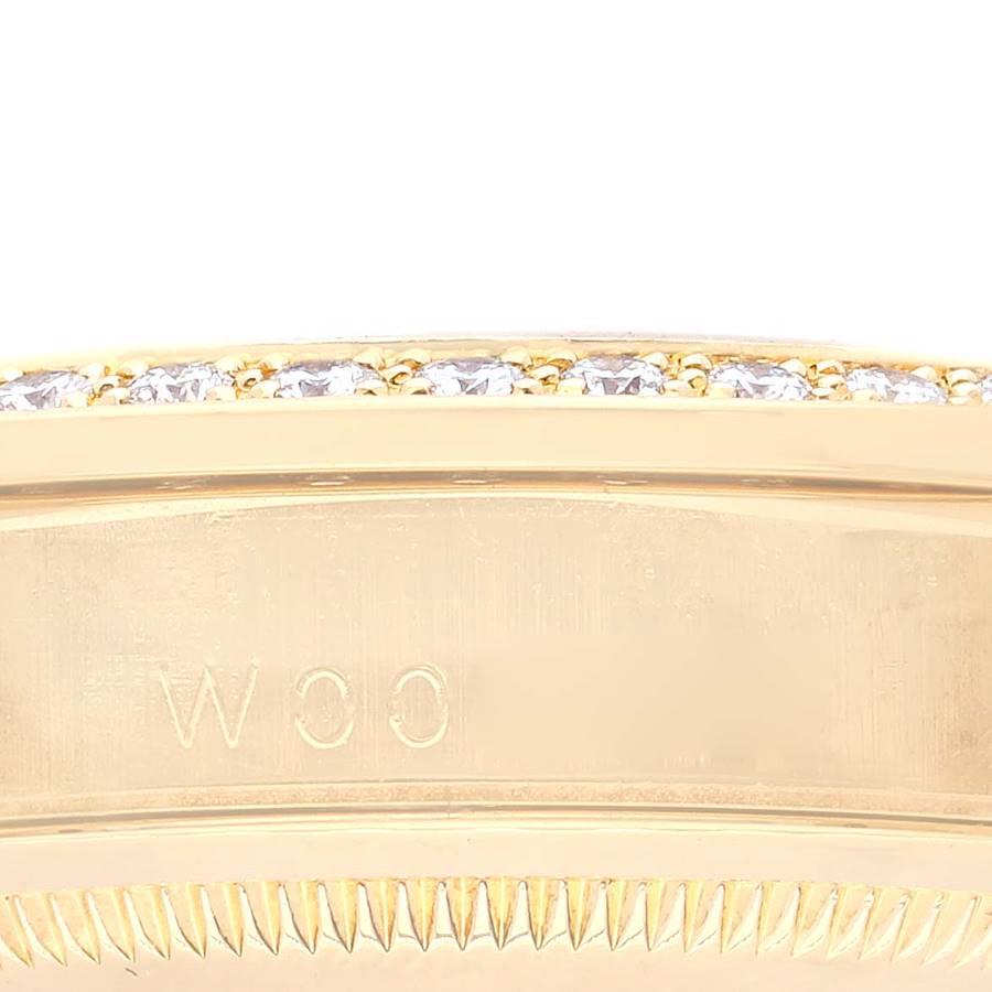 Rolex President Day-Date Gelbgold Myriad Zifferblatt Diamant-Gepäck-Herrenuhr 18388 im Angebot 4