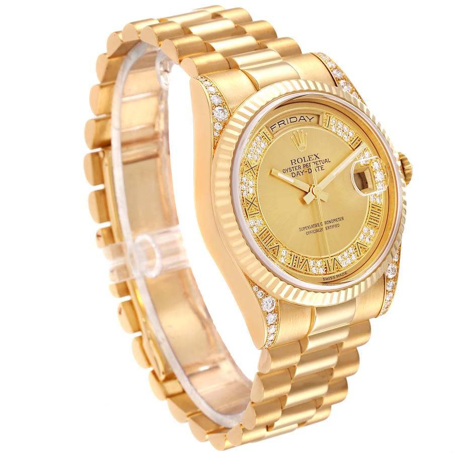 rolex president day-date diamond 18k gold watch