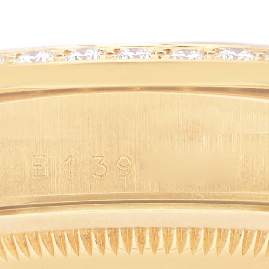 Men's Rolex President Day Date Yellow Gold Myriad Diamond Dial Mens Watch 18348
