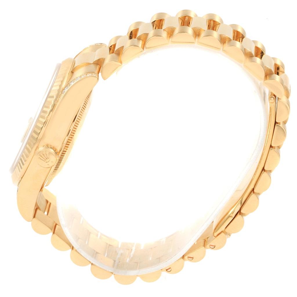 Rolex President Day-Date Yellow Gold Myriad Diamond Men's Watch 118388 For Sale 7