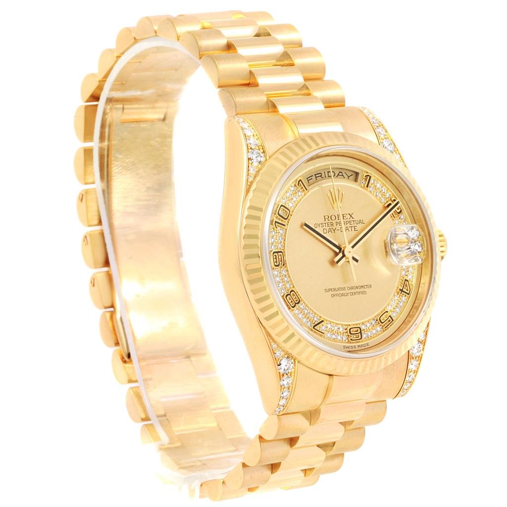 Rolex President Day-Date Yellow Gold Myriad Diamond Men's Watch 118388 For Sale 1