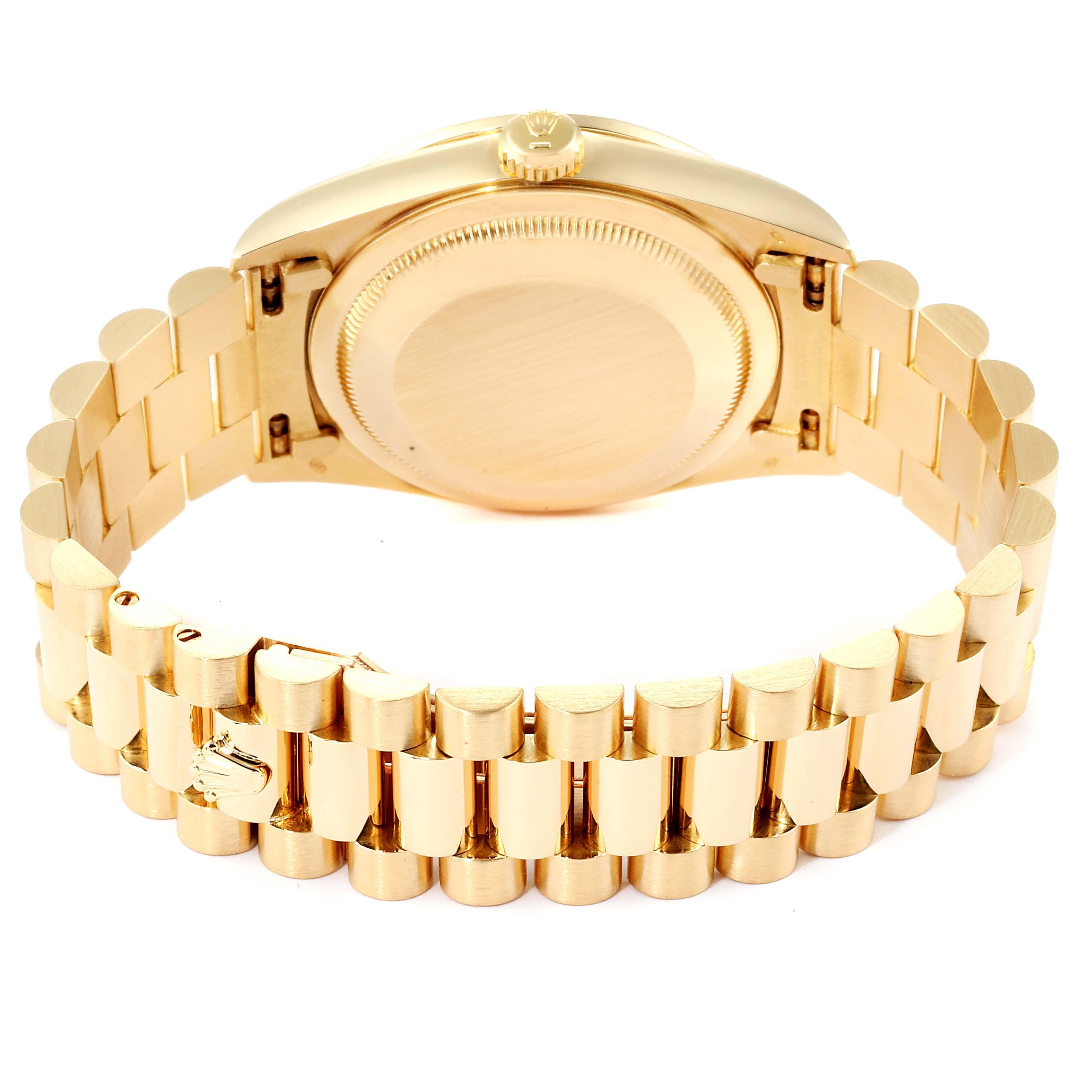 Rolex Montre President Day-Date en or jaune avec myriade de diamants pour hommes 18238 en vente 5