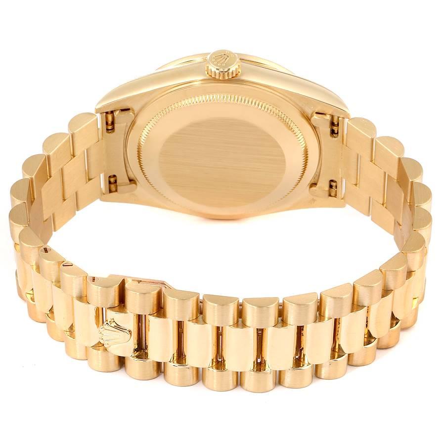 Rolex President Day-Date Yellow Gold Myriad Diamond Men's Watch 18388 6