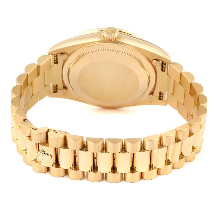 Rolex President Day-Date Yellow Gold Myriad Diamond Men's Watch 18388 For Sale 6