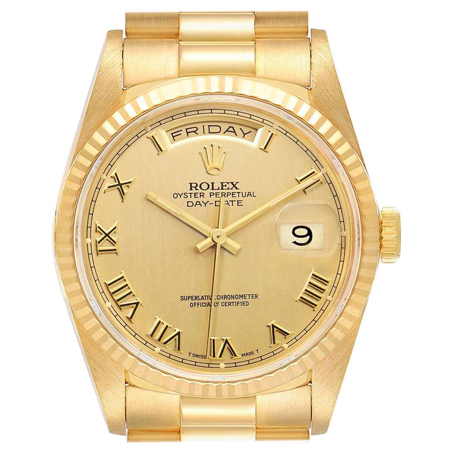 Rolex President Day-Date Yellow Gold Roman Dial Men’s Watch 18238