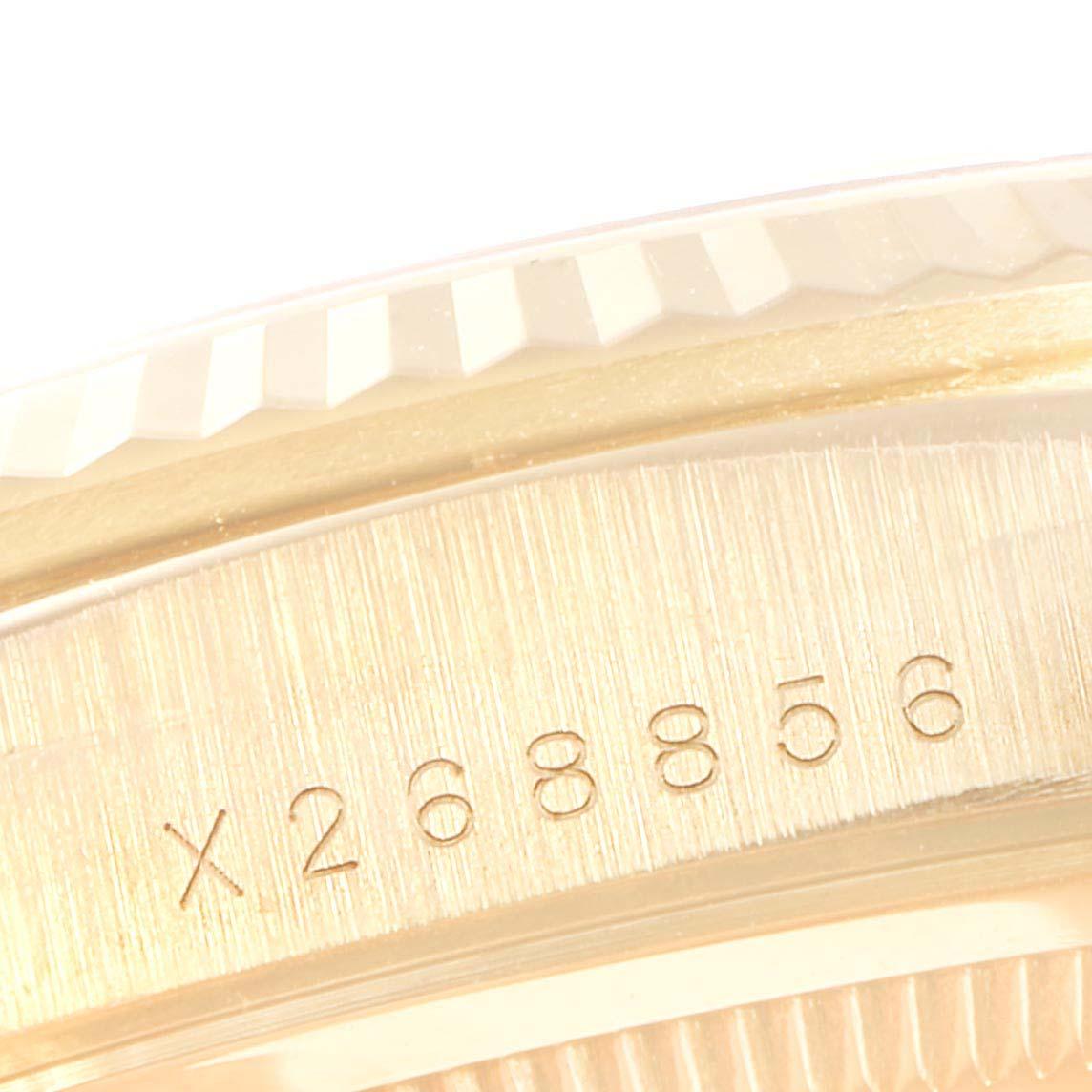 Rolex President Day-Date Yellow Gold String Diamond Dial Men's Watch 18238 For Sale 5