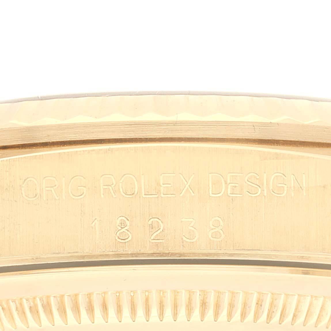 Rolex President Day-Date Gelbgold String Diamant Rubin Zifferblatt Herrenuhr 18238 3
