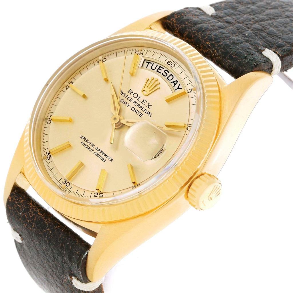 Rolex President Day-Date Yellow Gold Vintage Men's Watch 6611 Box For Sale 7