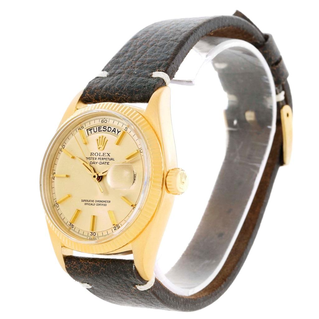 Rolex President Day-Date Yellow Gold Vintage Men's Watch 6611 Box In Fair Condition For Sale In Atlanta, GA