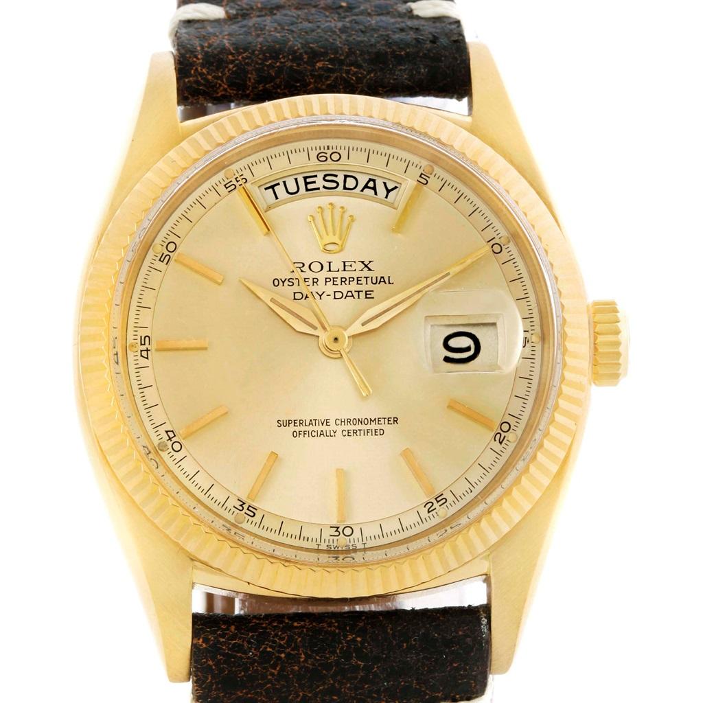 Rolex President Day-Date Yellow Gold Vintage Men's Watch 6611 Box For Sale