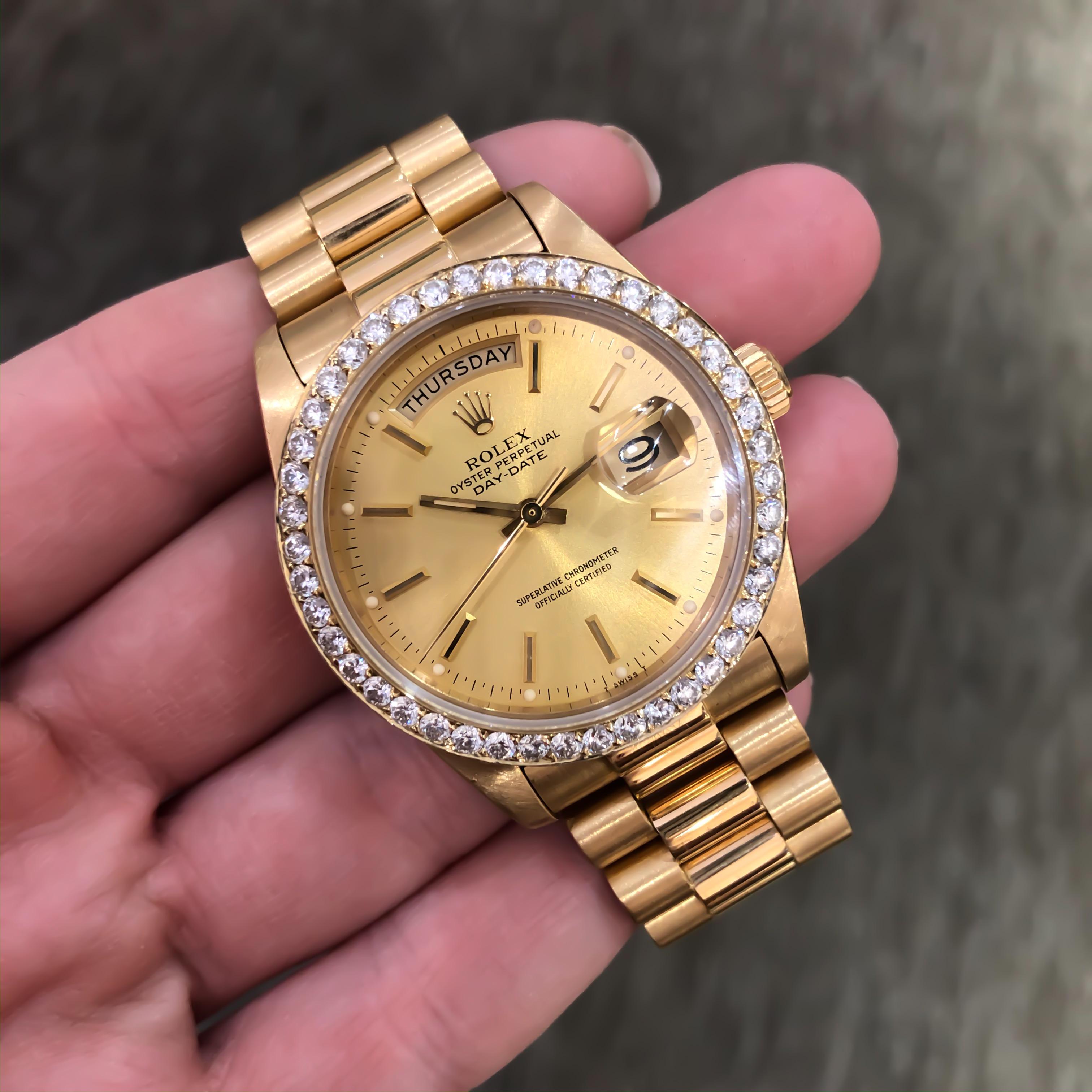 rolex president diamond bezel