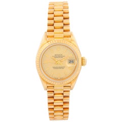 Vintage Rolex President Ladies 18 Karat Yellow Gold Watch 69178