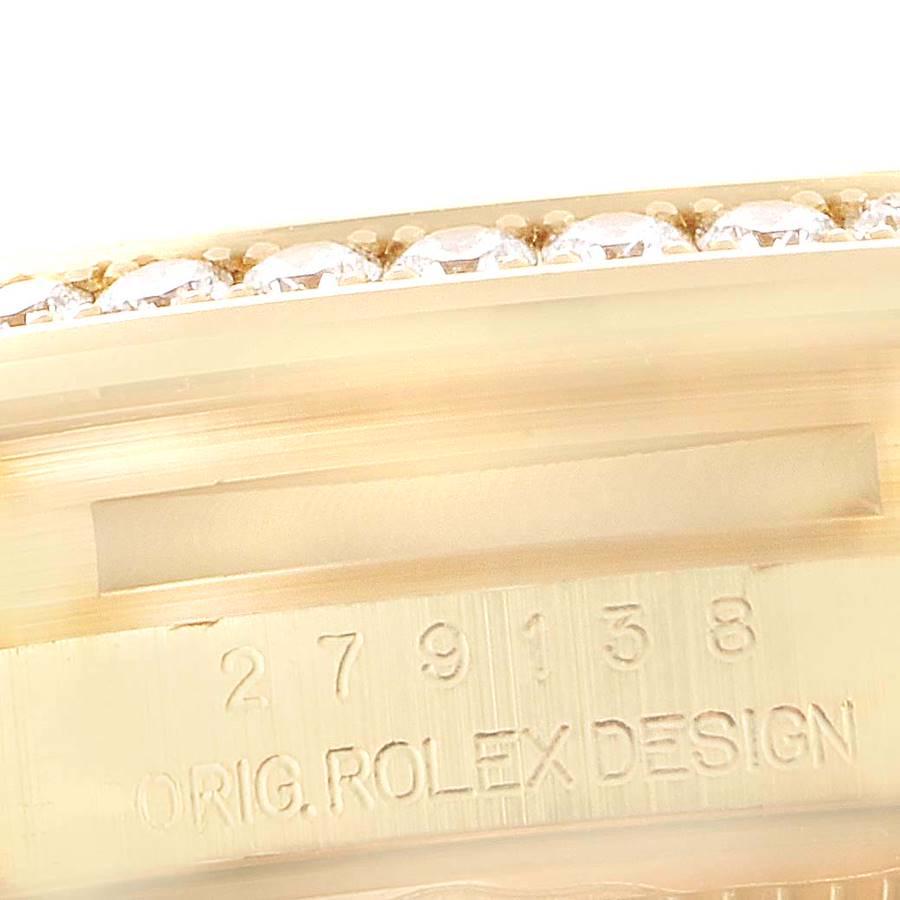 Women's Rolex President Ladies 18k Yellow Gold Diamond Ladies Watch 279138 Box Card