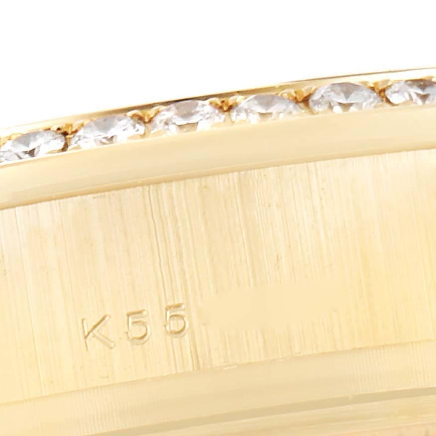 Rolex Präsident Damenuhr 18 Karat Gelbgold MOP Diamant 179138 Box Papiere im Angebot 3