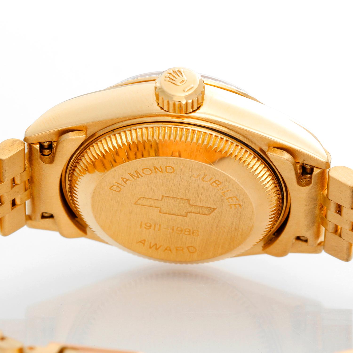 Women's Rolex President Ladies 18 Karat Yellow Gold Watch 69178
