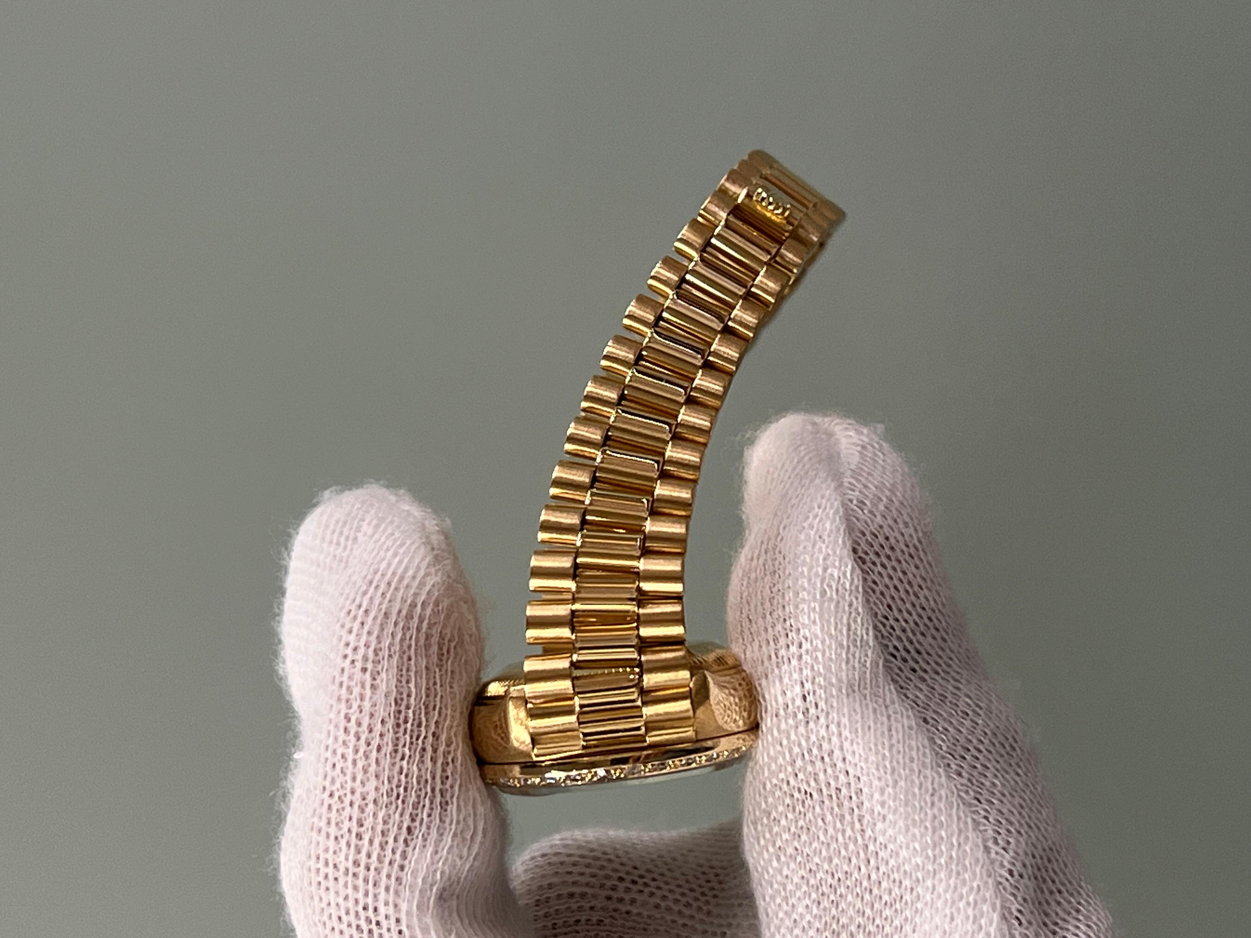Rolex Präsident Damen 69178 Diamant Zifferblatt Diamant-Zifferblatt Diamant-Lünette 18K Gelbgold 8