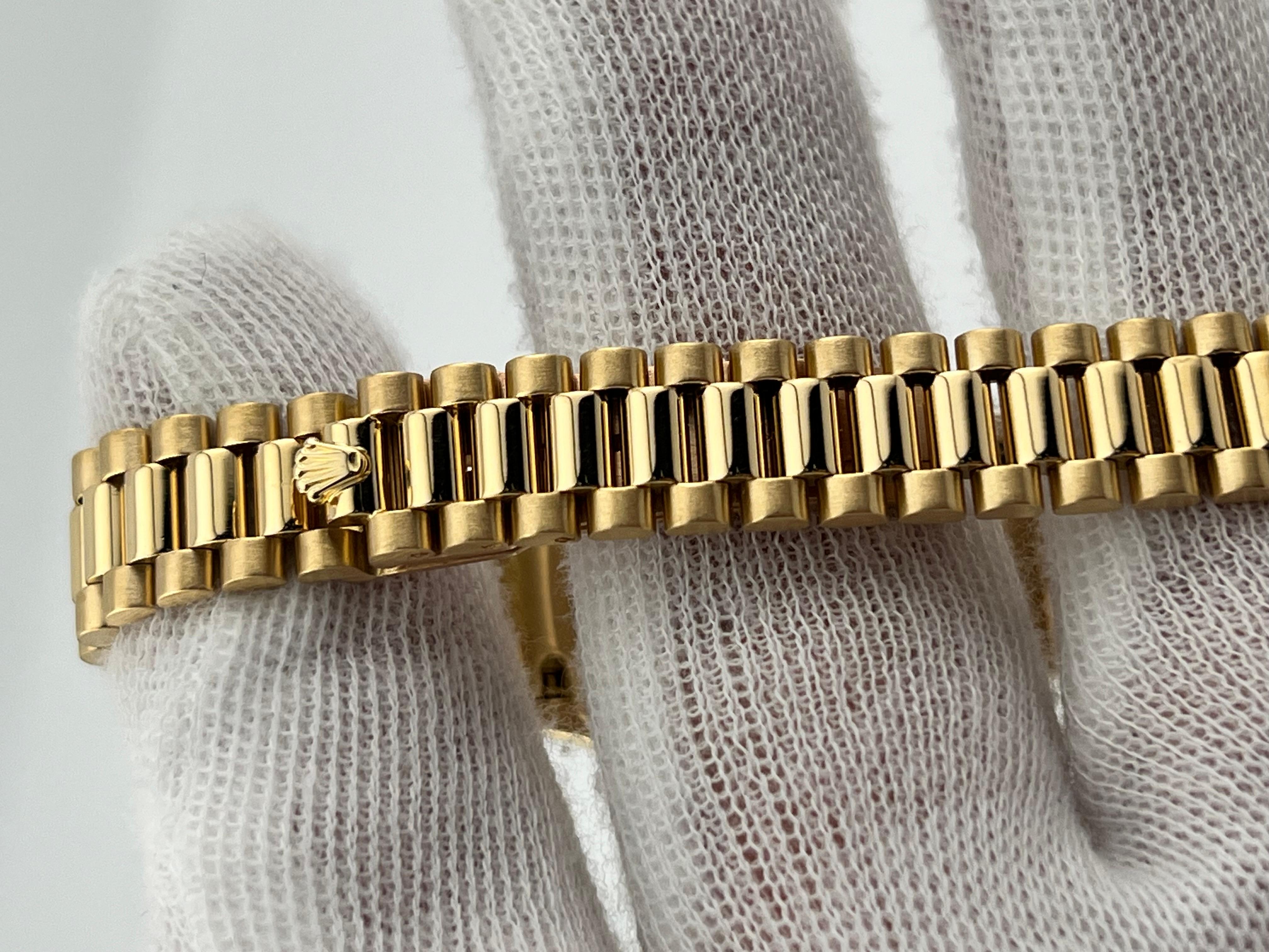 Rolex Präsident Damen 69178 Diamant Zifferblatt Diamant-Zifferblatt Diamant-Lünette 18K Gelbgold 2