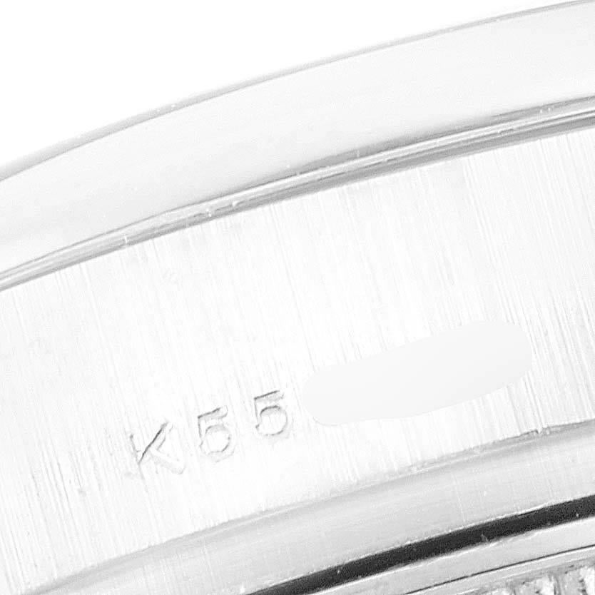 Rolex President Montre pour femmes avec cadran en platine, argent et diamants 179166 en vente 3