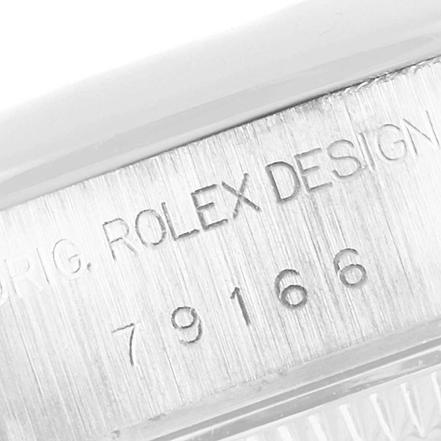 Rolex President Ladies Platinum Silver Diamond Dial Watch 79166 Box Papers 2