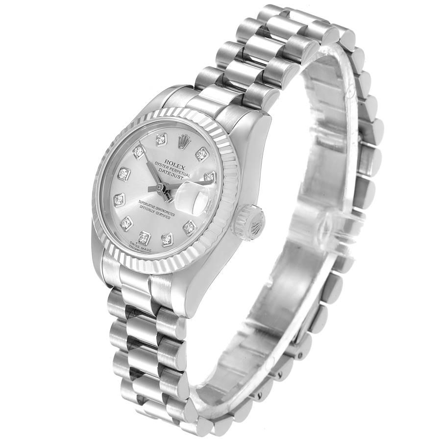 Women's Rolex President Ladies White Gold Diamond Ladies Watch 179179 For Sale