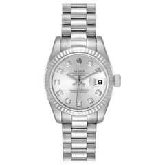 Rolex President Ladies White Gold Diamond Ladies Watch 179179