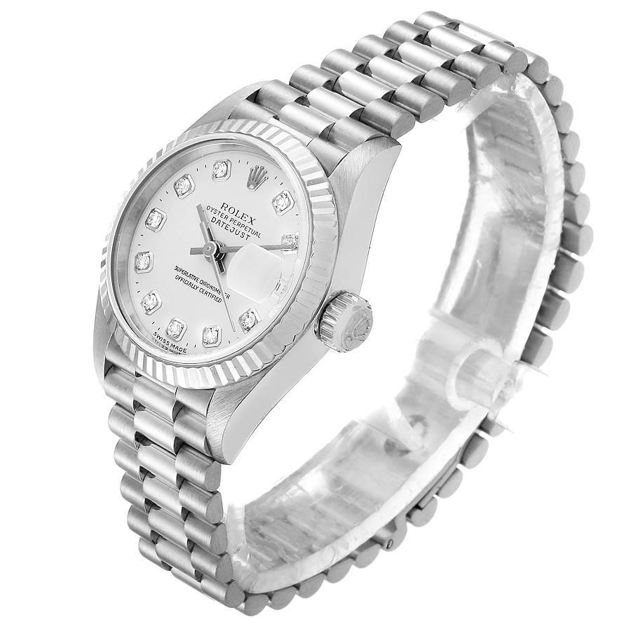 Women's Rolex President Ladies White Gold Diamond Ladies Watch 79179 For Sale