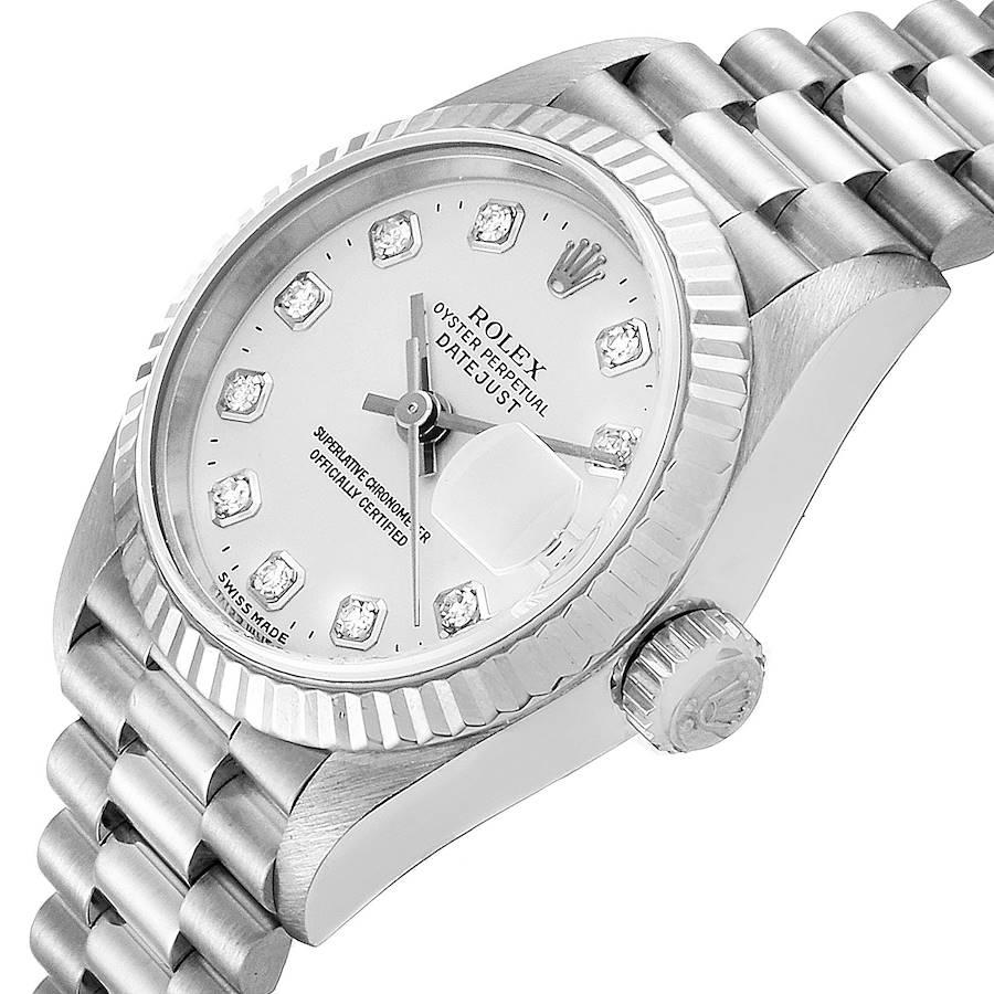 Rolex President Ladies White Gold Diamond Ladies Watch 79179 For Sale 1
