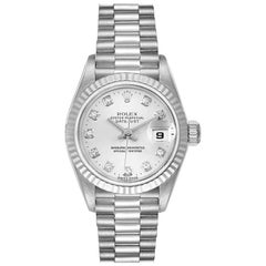 Rolex President Ladies White Gold Diamond Ladies Watch 79179