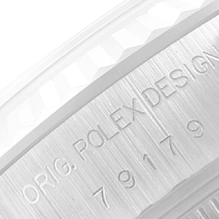 Rolex President Damenuhr, Weißgold Silber Diamant Zifferblatt Damenuhr 79179 im Zustand „Hervorragend“ im Angebot in Atlanta, GA