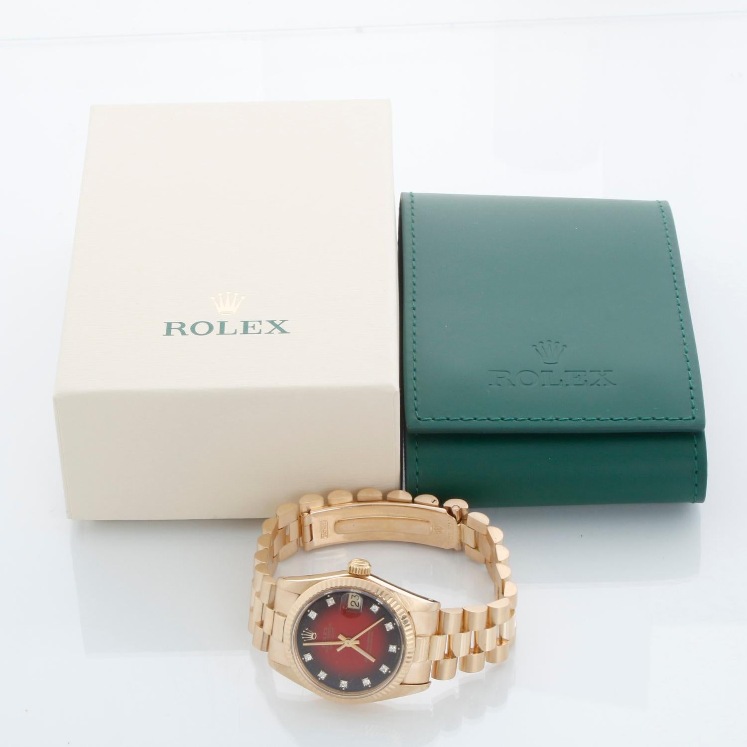 Rolex Präsident Midsize 18K Gelbgold Uhr 6827 2