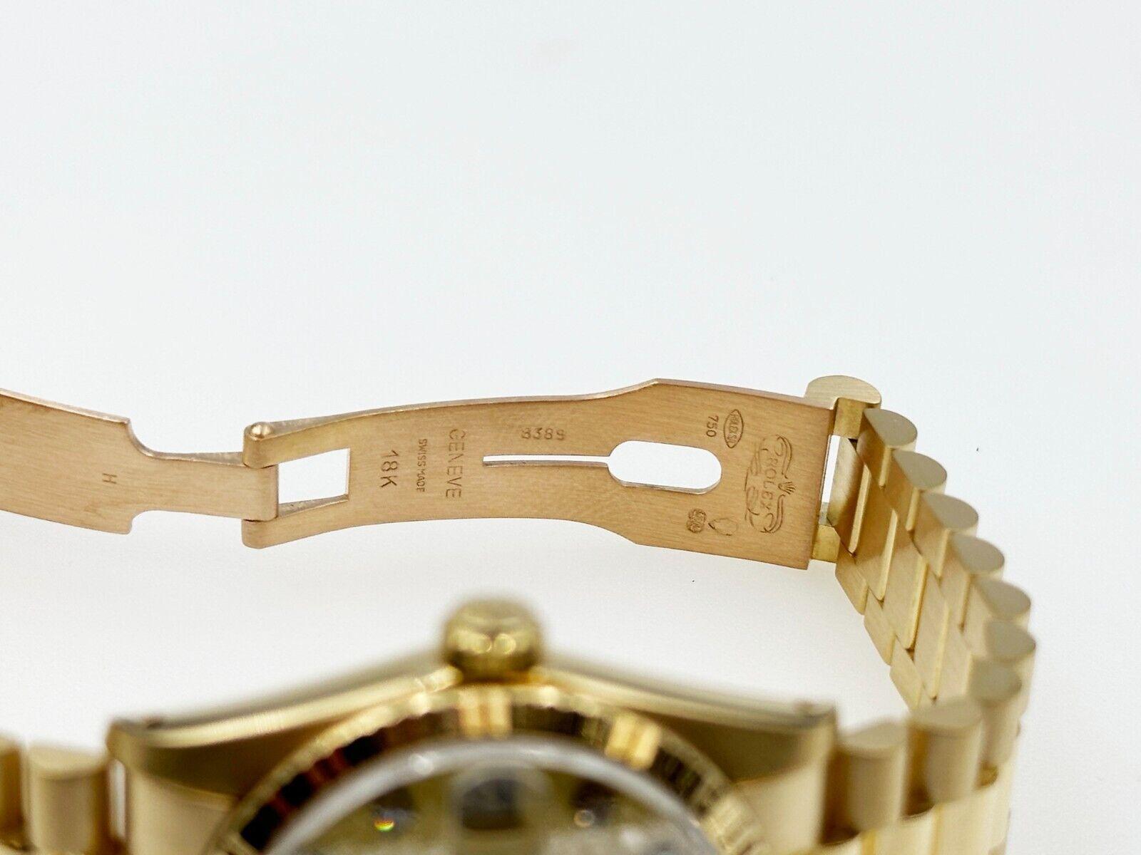 Rolex Präsident Midsize 6827 31mm Fabrik Champagner-Diamant-Zifferblatt 18K Gold im Angebot 2