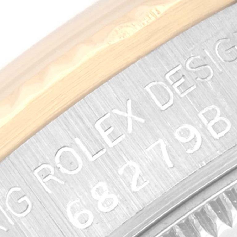 Rolex Montre President de taille moyenne Tridor en or jaune et rose avec diamants, pour femmes 68279 en vente 1