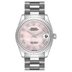 Rolex President Midsize White Gold Mother of Pearl Dial Ladies Watch 178279