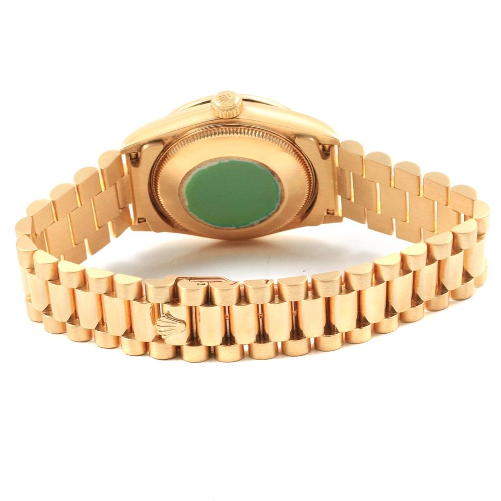 Rolex President Midsize Yellow Gold Diamond Dial Bezel Lugs Watch 78158 For Sale 4