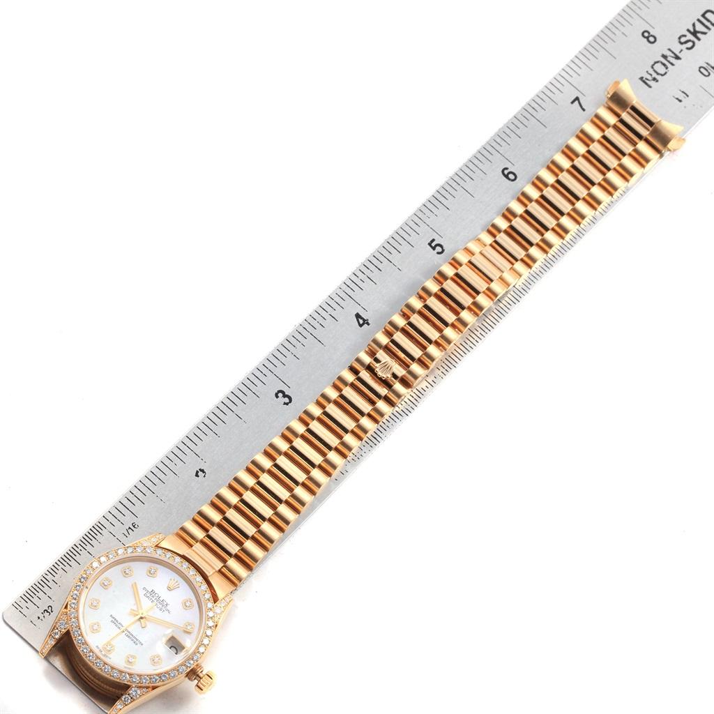 Rolex President Midsize Yellow Gold Diamond Dial Bezel Lugs Watch 78158 For Sale 5