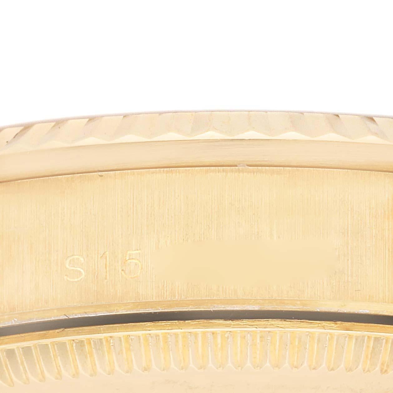 Rolex President Midsize Yellow Gold Diamond Dial Ladies Watch 68278 3
