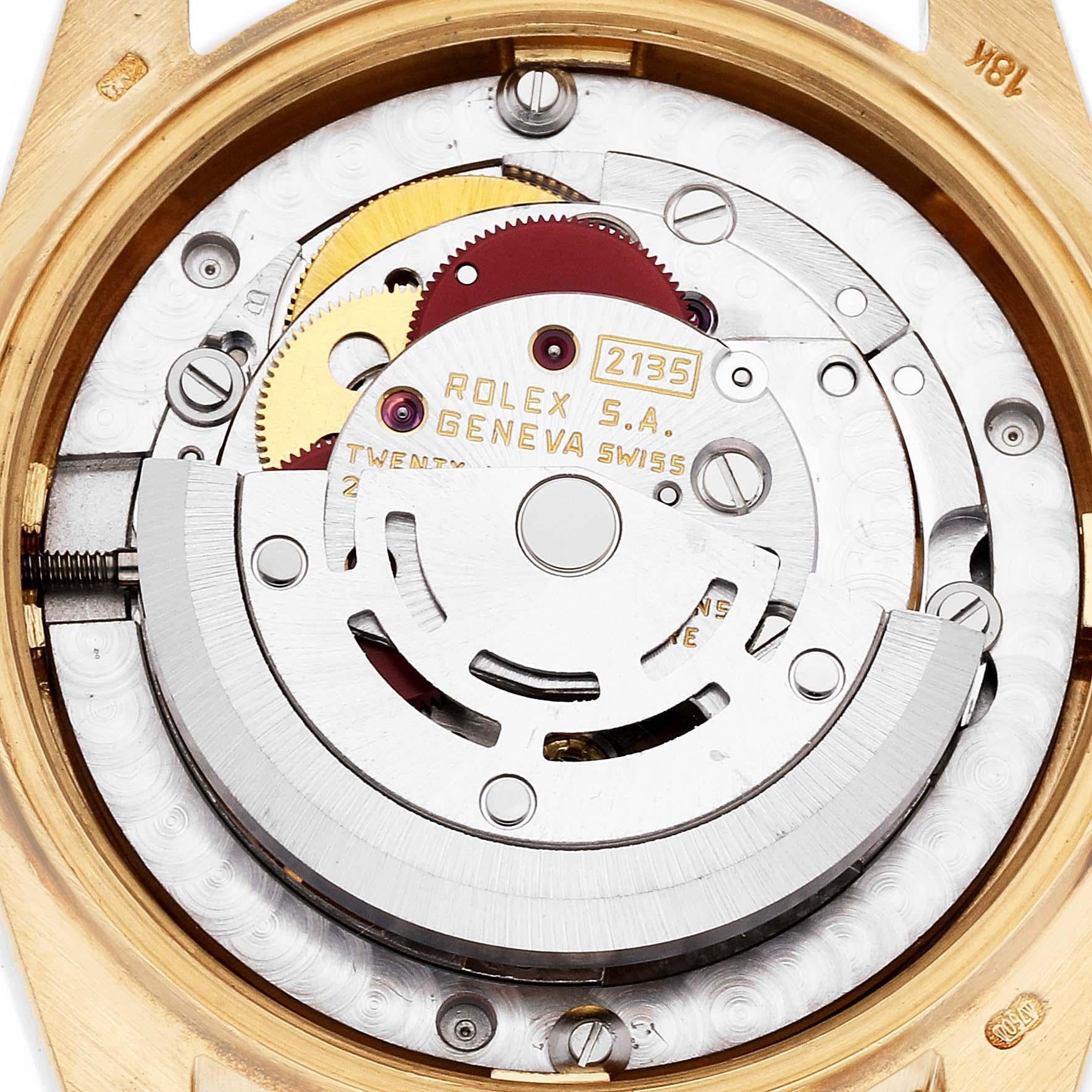 Rolex President Midsize Yellow Gold Diamond Dial Ladies Watch 68278 5