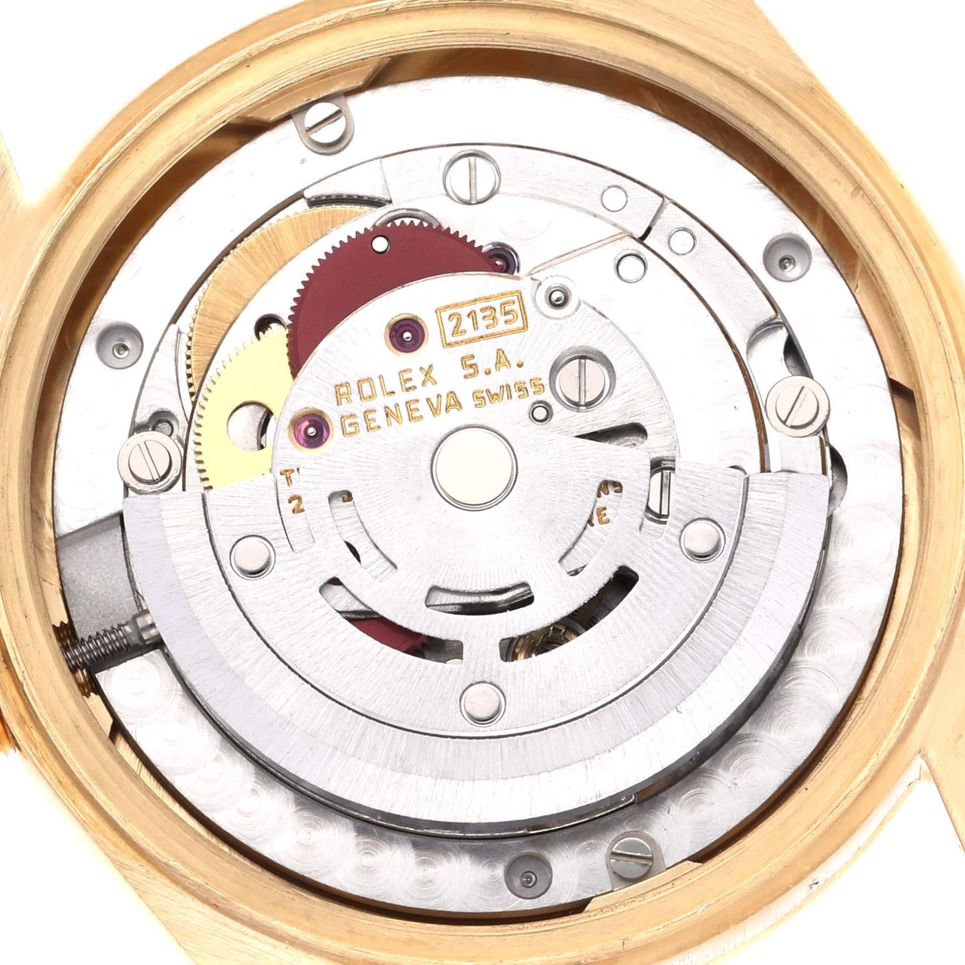 Rolex President Midsize Yellow Gold Diamond Dial Ladies Watch 68278 5