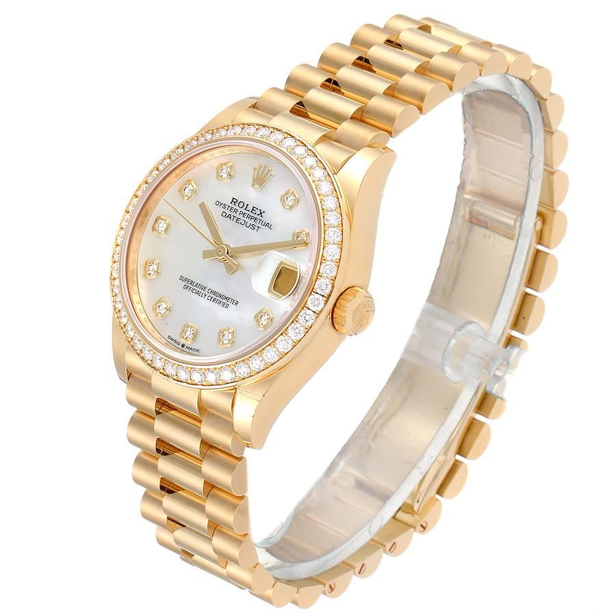 Women's Rolex President Midsize Yellow Gold Diamond Ladies Watch 278288 Unworn For Sale