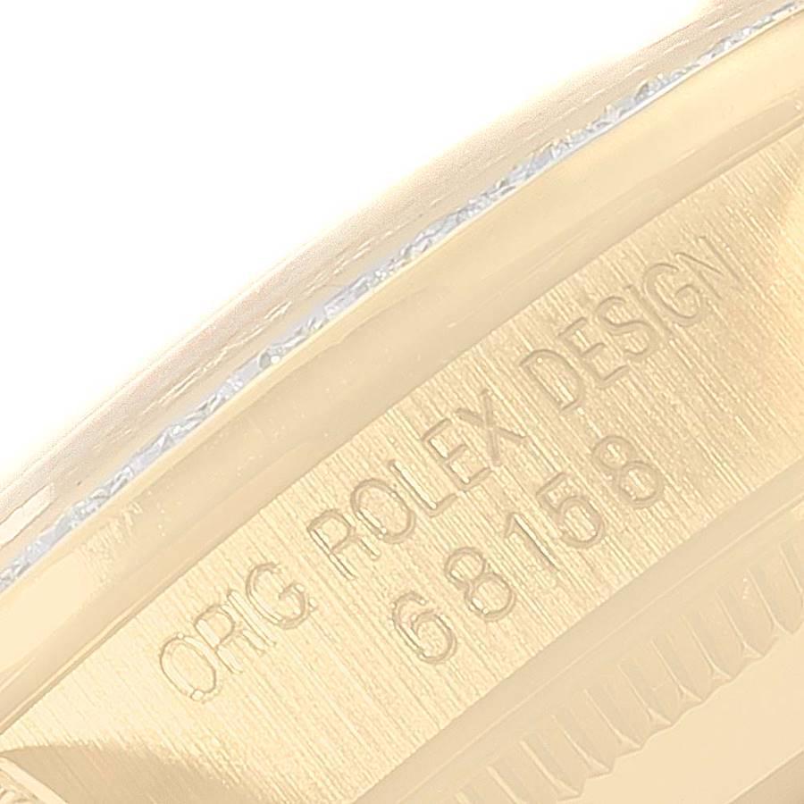 Rolex President Midsize Yellow Gold Diamond Ladies Watch 68158 Box Papers 2