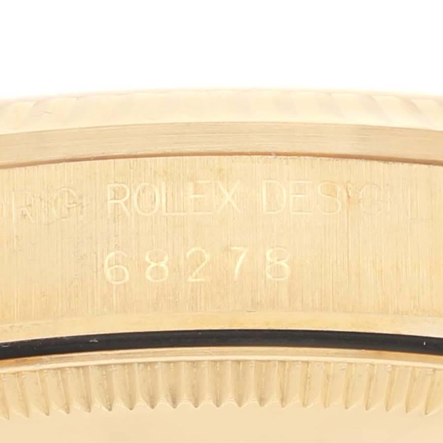 Rolex President Midsize Yellow Gold Diamond Ladies Watch 68278 Box Papers 3