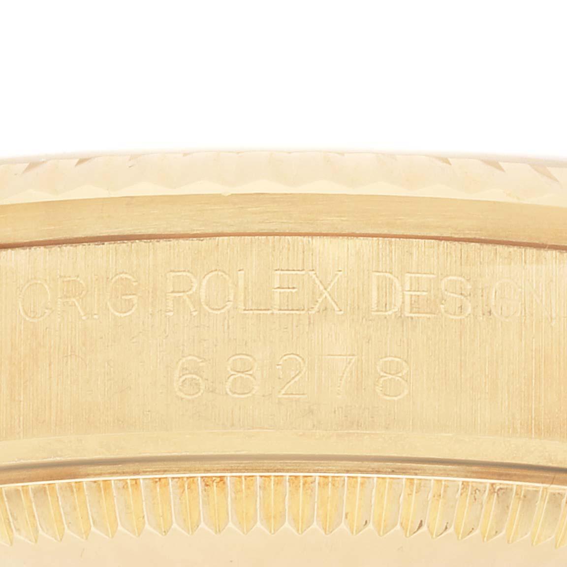 Women's Rolex President Midsize Yellow Gold Myriad Diamond Dial Ladies Watch 68278